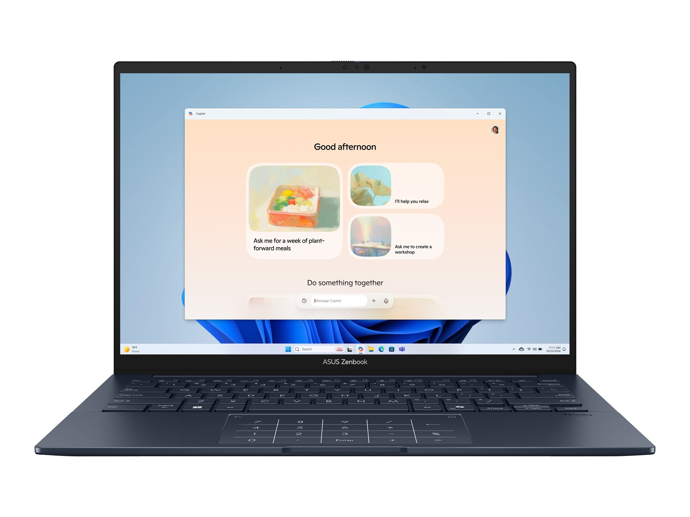 ASUS Zenbook UX3405CA-DICQD1120X Intel Core Ultra 5 225H 14p WUXGA LPDDR5X 16Go 512Go PCIE G4 SSD Intel Arc Graphics W11P Blue