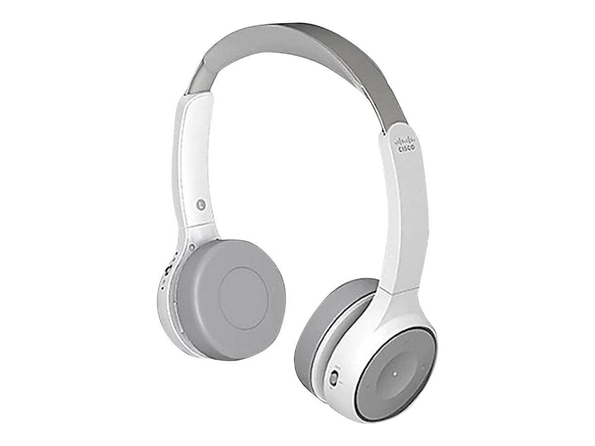 CISCO 730 Wireless Dual On-ear Headset+Stand USB-A Bundle-Platinum