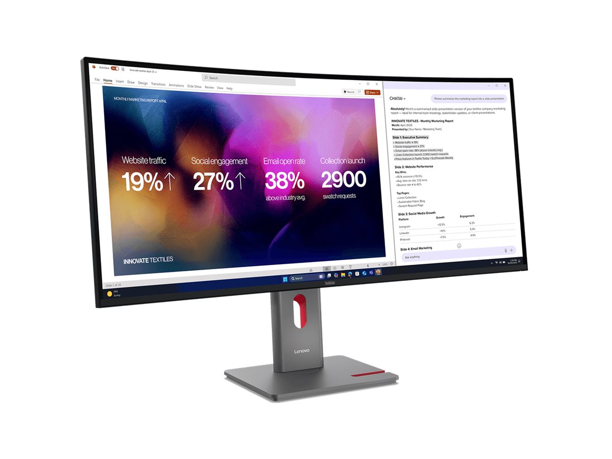 LENOVO ThinkVision P40WD-40 40p ECO-IPS 5120 x 2160 21:9 120Hz 300cd/m2 8ms HDMI DP