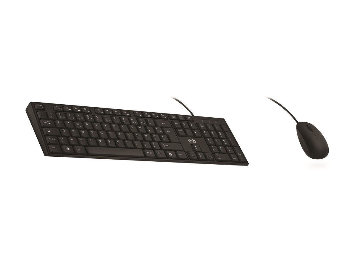 TNB CLASSY - Combo clavier et souris filaires - AZERTY - noir (FR)
