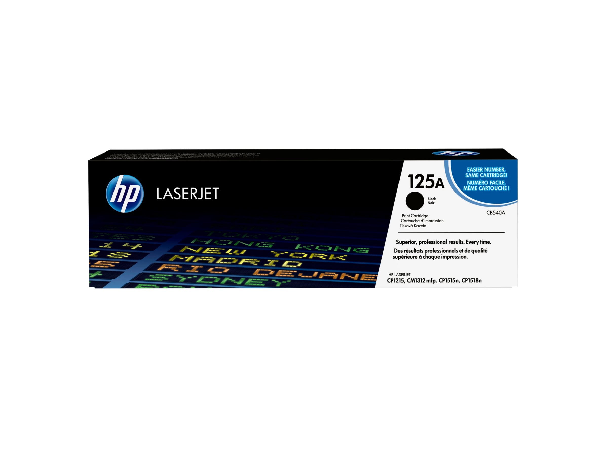 HP 125A original Colour LaserJet Toner cartridge CB540A black standard capacity 2.200 pages 1-pack