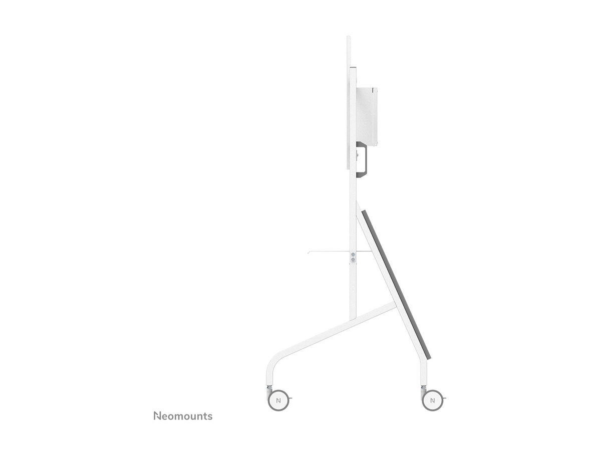 NEOMOUNTS FL50-575WH1 Support au sol mobile pour écran 65-110p - étagère multimédia incluse - installation rapide - TÌV