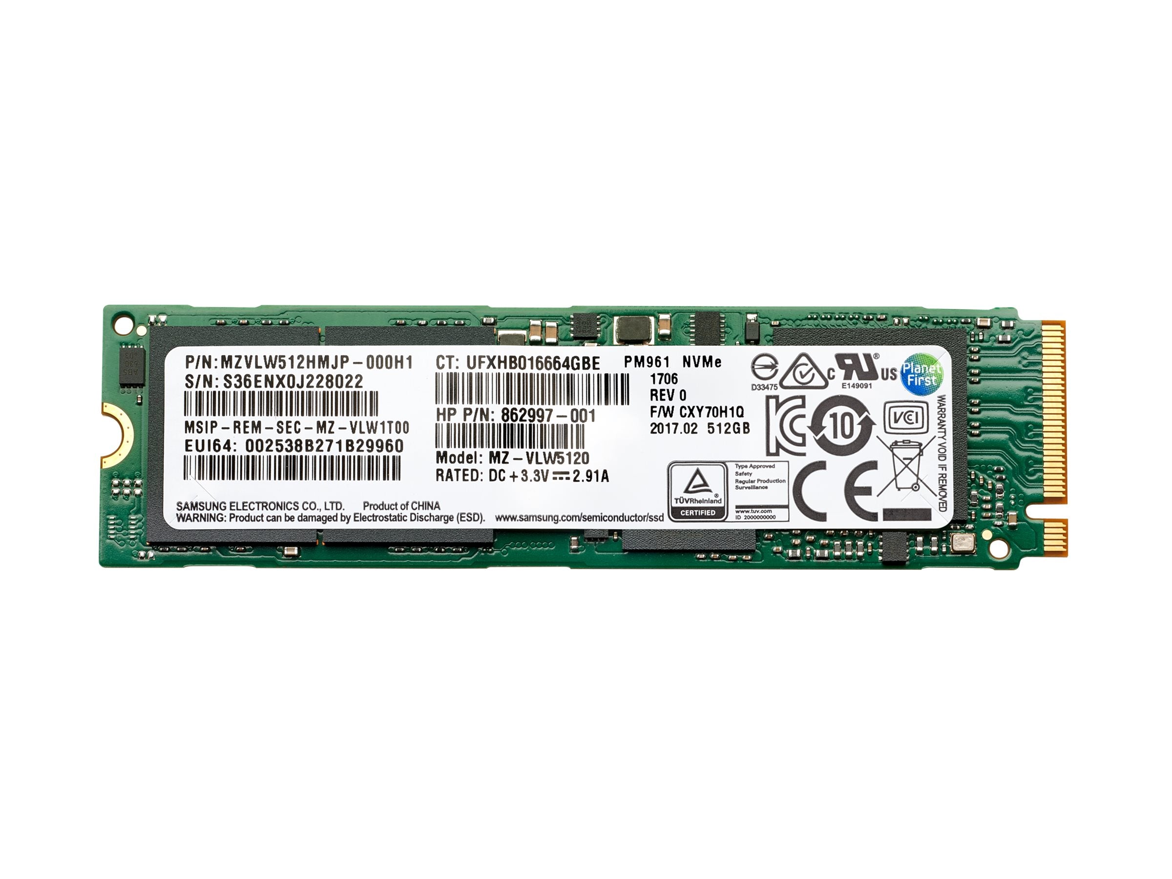 HP SSD 512Go PCIe NVME TLC