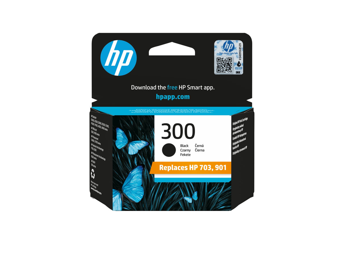 HP 300 original Ink cartridge CC640EE UUS black standard capacity 4ml 200 pages 1-pack with Vivera Ink cartridge