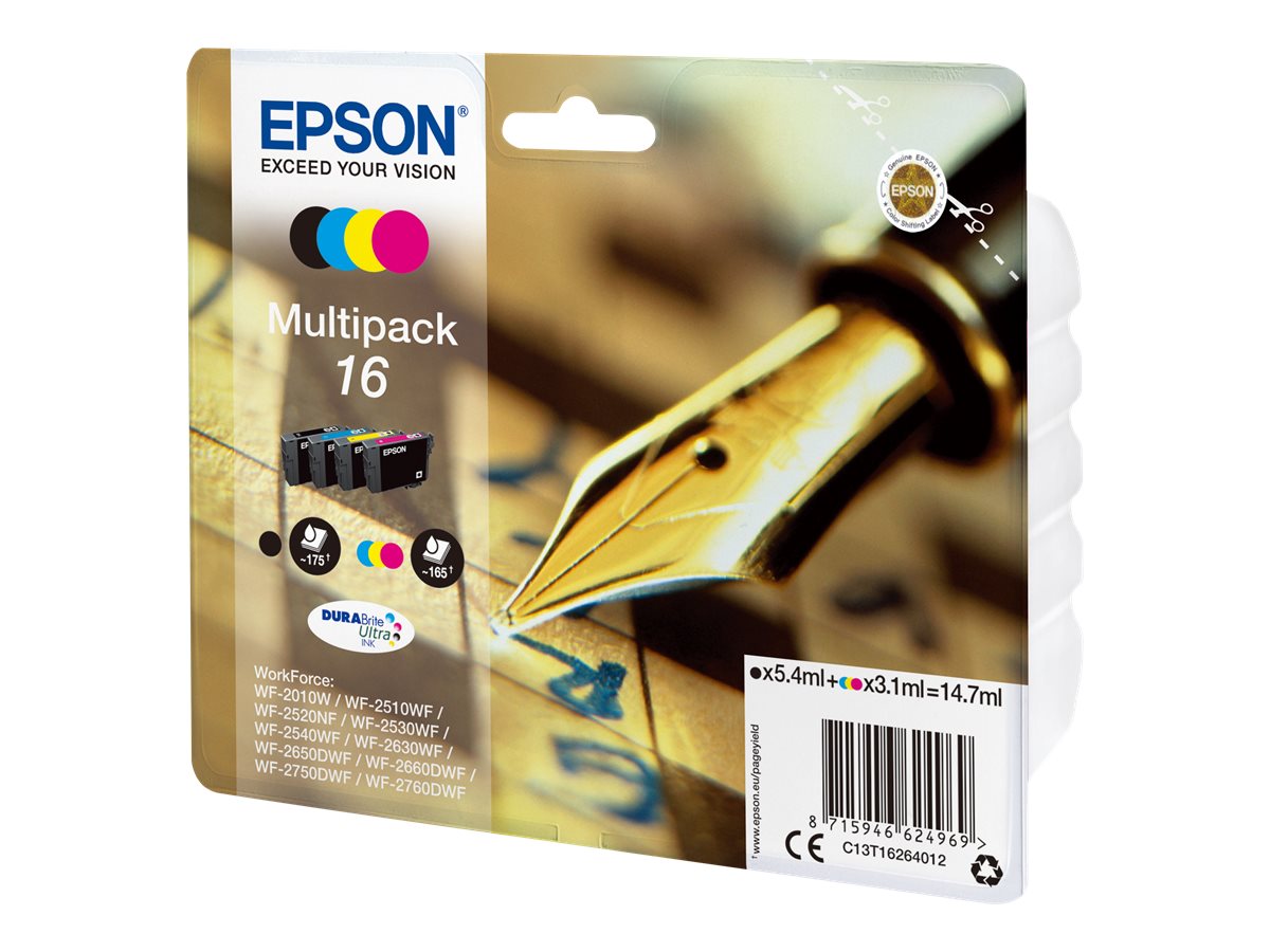 EPSON 2LB 16 ink cartridge black and tri-colour standard capacity 14.7ml 1-pack blister without alarm