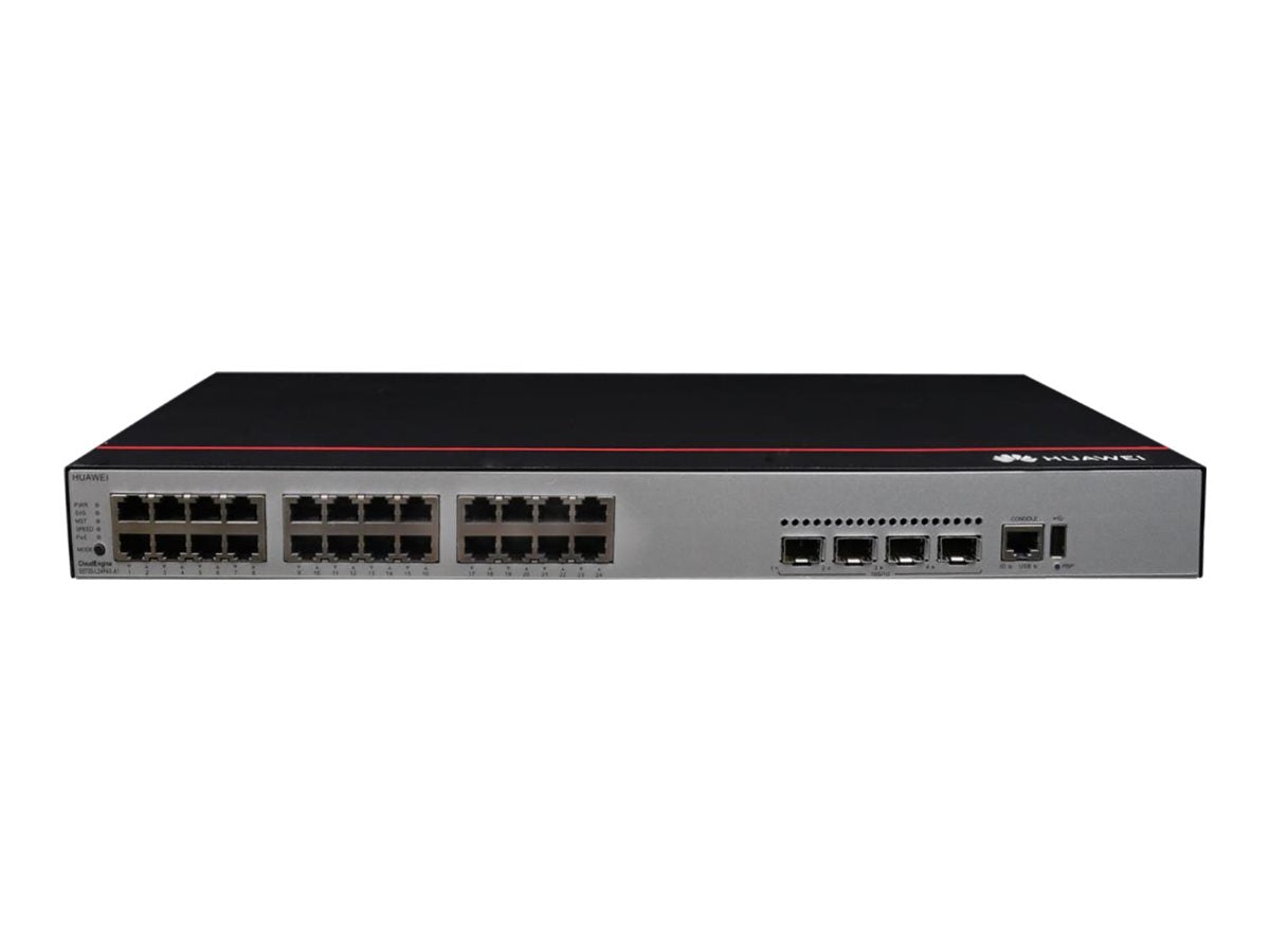 HUAWEI S5735-L24P4X-A1 24x10/100/1000BASE-T ports 4x10GE SFP+ ports PoE+ AC power + S57XX-L Series Basic SW Per Device