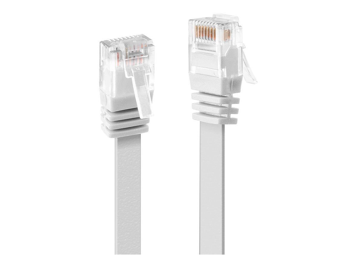 LINDY Cat.6 Flat Cable Patch Cable White 0.3m Without Shielding