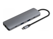 MCL MD1B99AZZUSB3C458 - Station daccueil 8 ports HDMI USB 3.0 RJ45 audio PD 100W