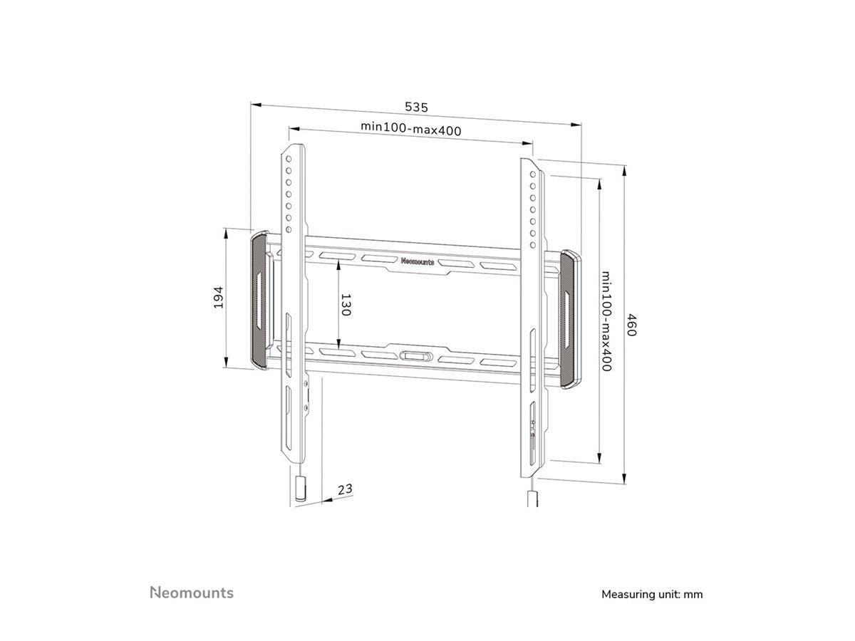 NEOMOUNTS WL30-550BL14 Support pour écran mural 32-75p - ultra-plat - installation facile