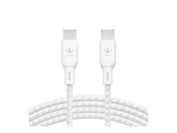 BELKIN 100w USB-C to USB-C Braided Cable 3M White