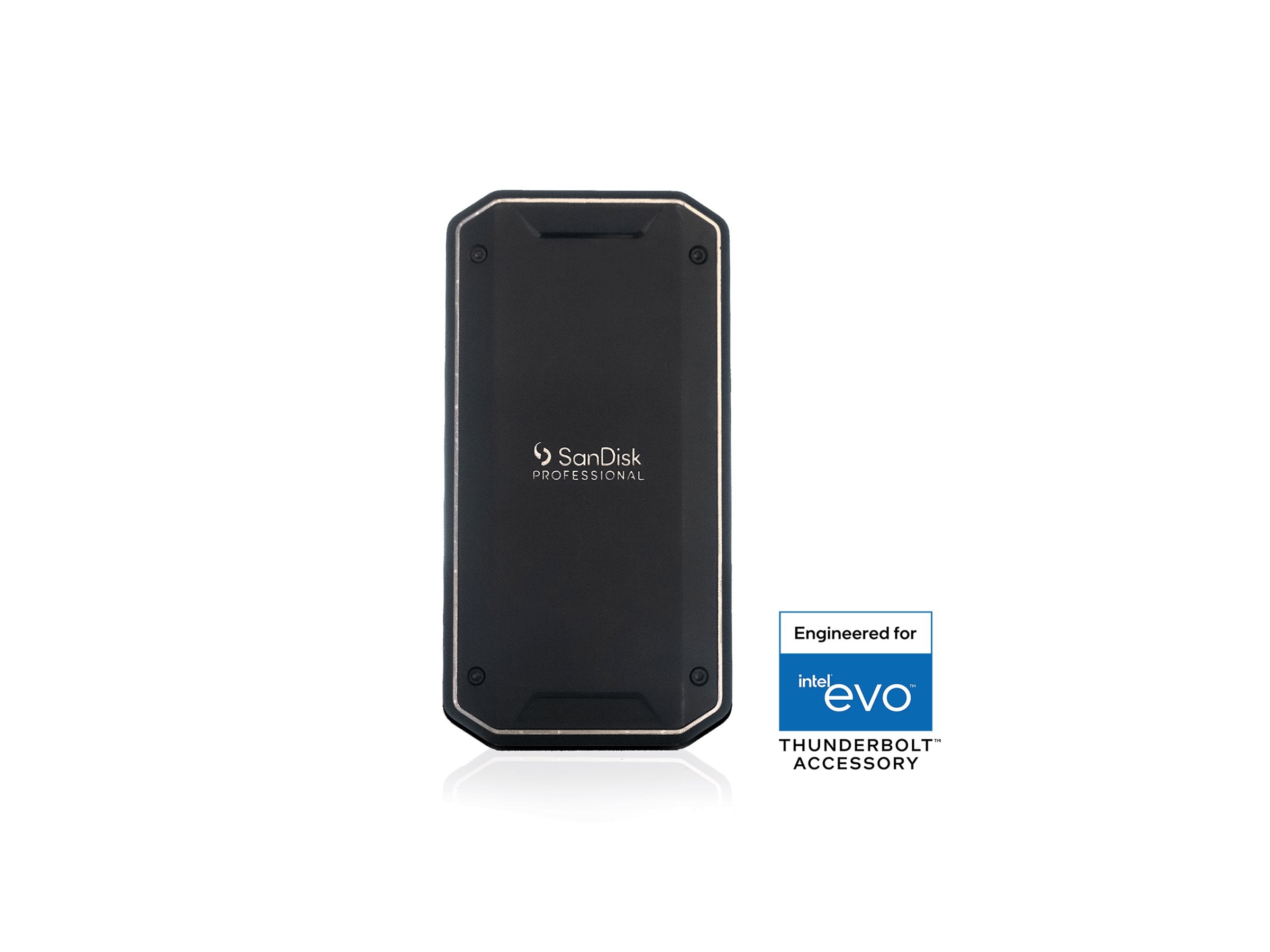 SANDISK Professional Pro G40 2To External SSD Thunderbolt 3 40Gbps USB-C 10Gbps Ultra-rugged IP68 dust/water resistance