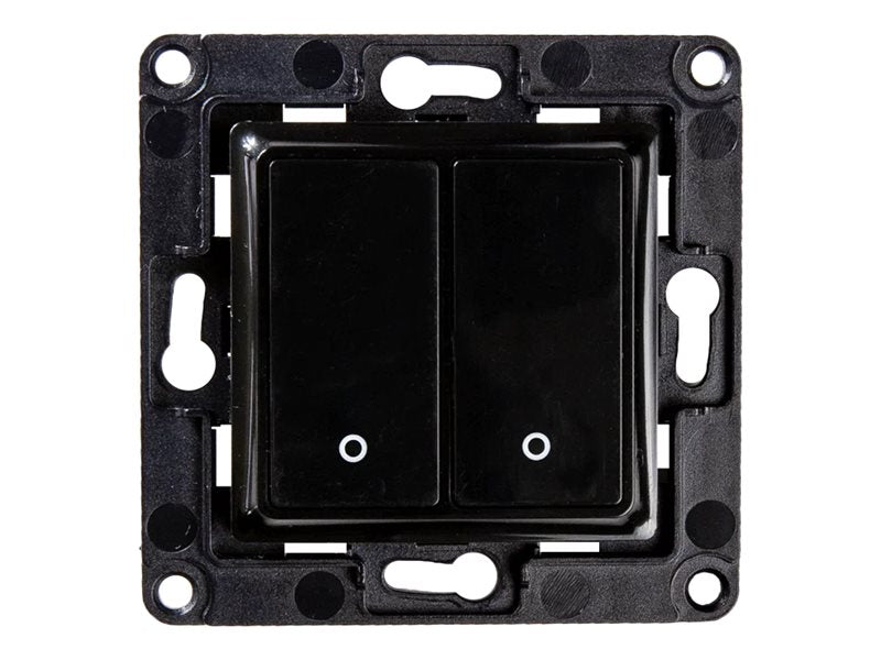 SHELLY Wall Switch 2 Black 2-Button Relay Wall Switch