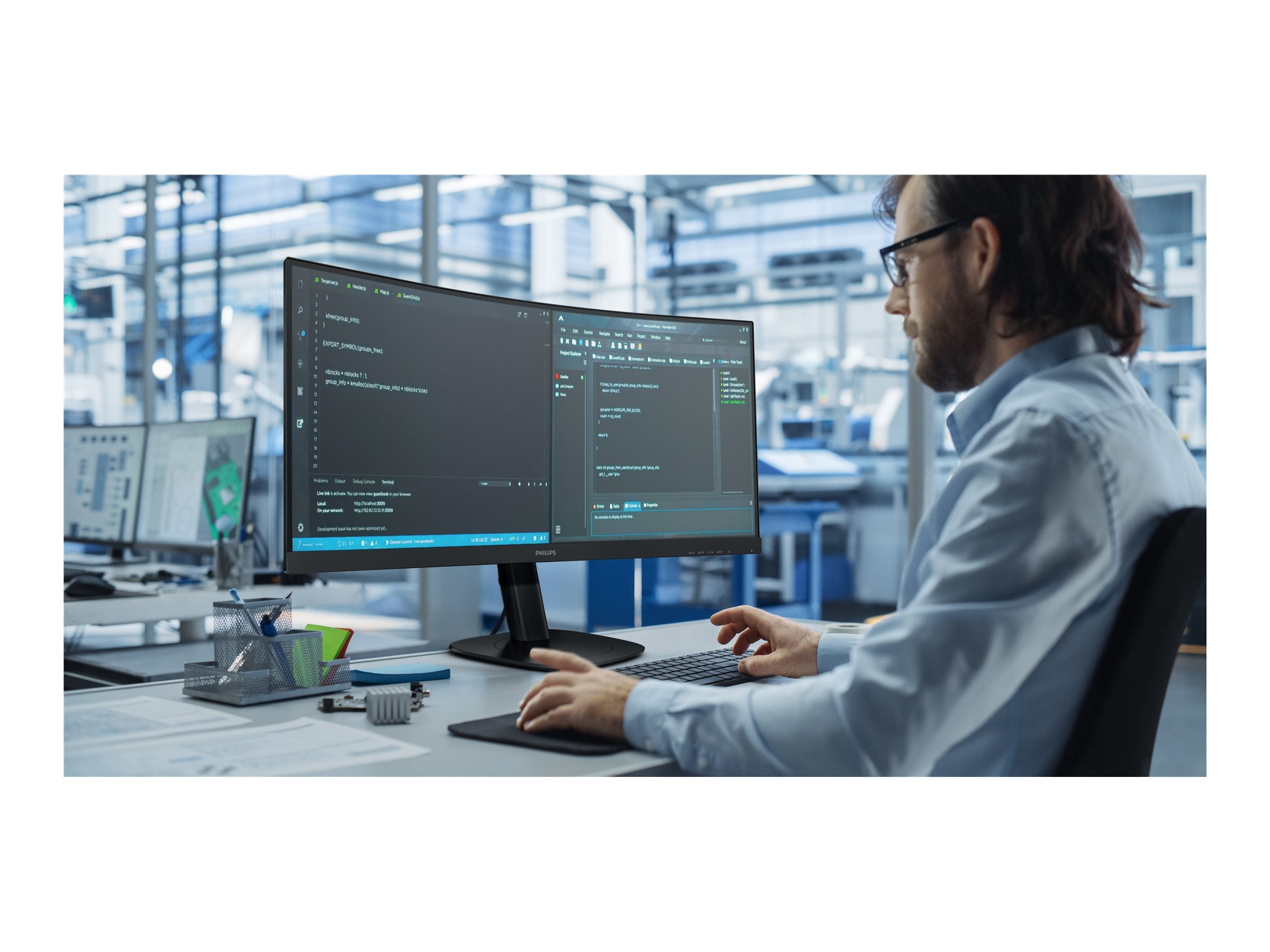 PHILIPS 34B2U3600C/00 34inch Curved Monitor 3440x1440 HDMI DP RJ-45 USB USB-C DOCK 90W