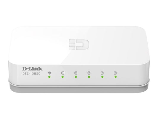 D-LINK 5ports 10/100 Mbps - Plastique - Conception économe en énergie et silencieuse