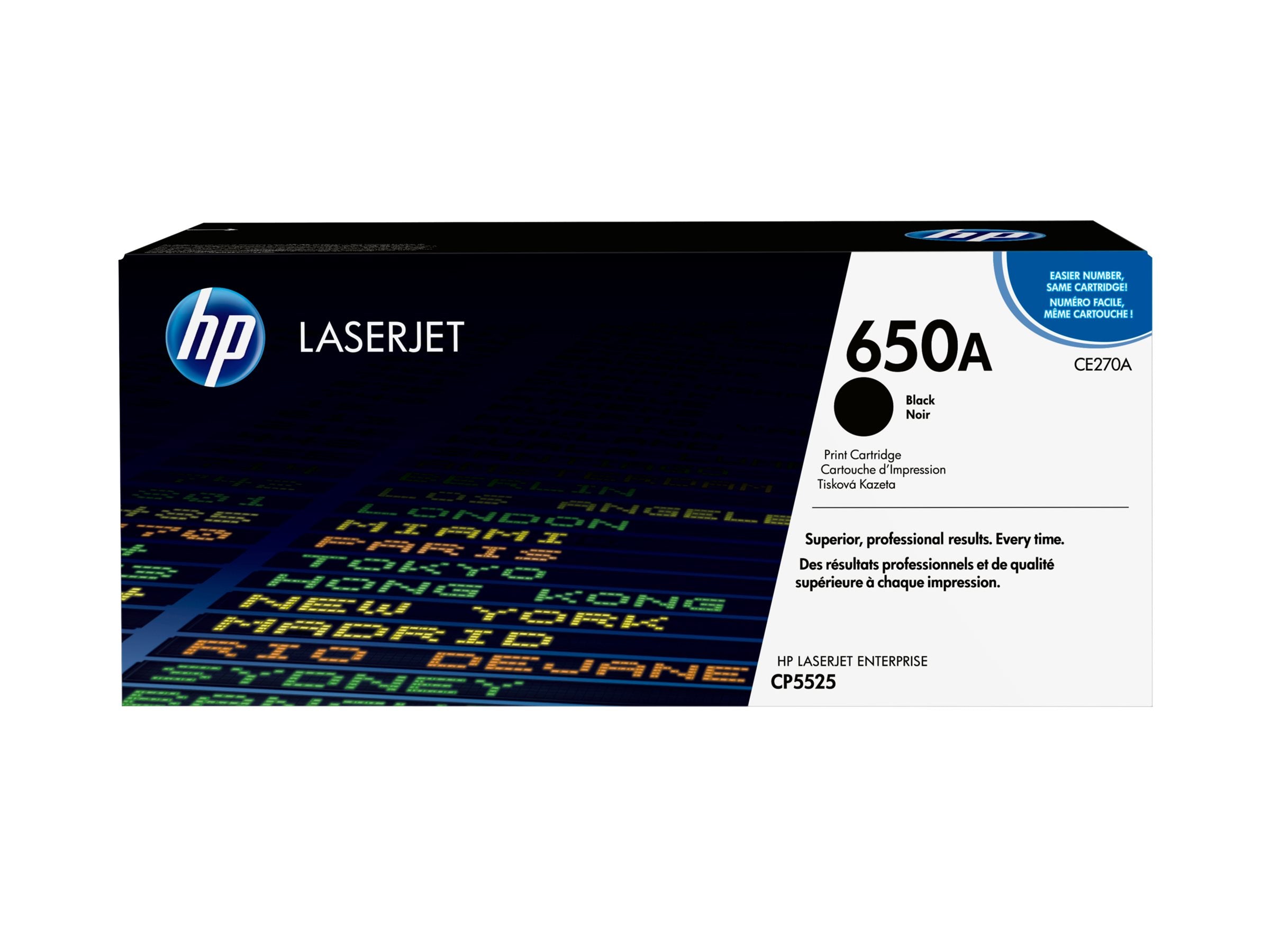 HP original Colour LaserJet CE270A Toner cartridge black standard capacity 13.500 pages 1-pack