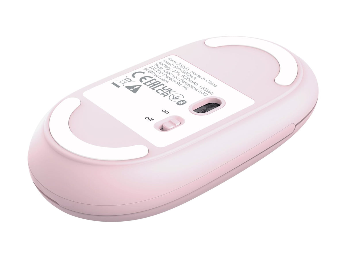 TRUST Souris sans fil SERON hyperscroll multi-connexion rechargeable rose