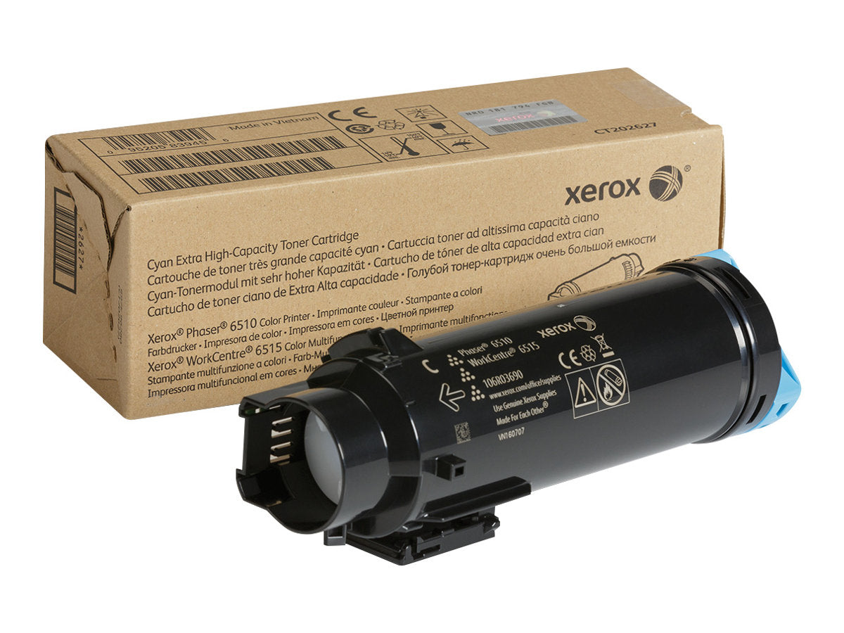 XEROX Toner Cyan Extra Haute Capacité 4.500 pages pour Phaser 6510 Workcentre 6515