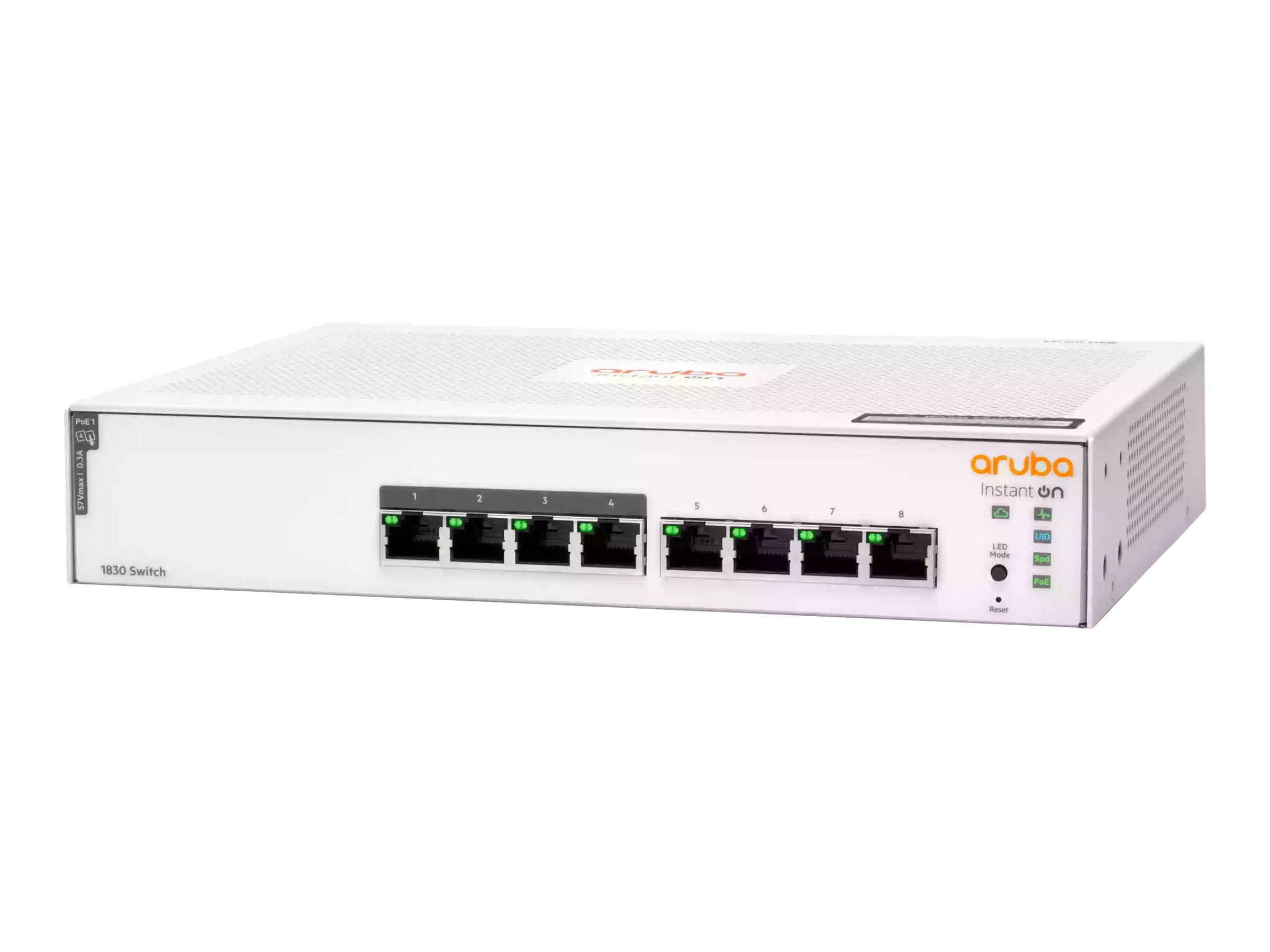 HPE Networking Instant On 1830 8G 4p Class4 PoE 65W Switch Commutateur intelligent 4 x 10/100/1000 + 4 x 10/100/1000 PoE+
