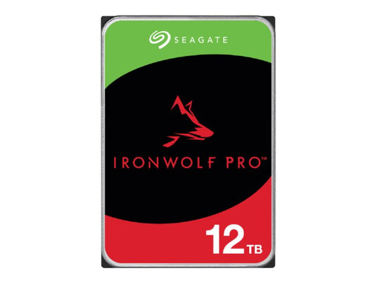 SEAGATE Ironwolf PRO Enterprise NAS HDD 12To 7200rpm 6Gb/s SATA 256Mo cache 8.9cm 3.5p 24x7 for NAS & RAID Rackmount Systeme BLK