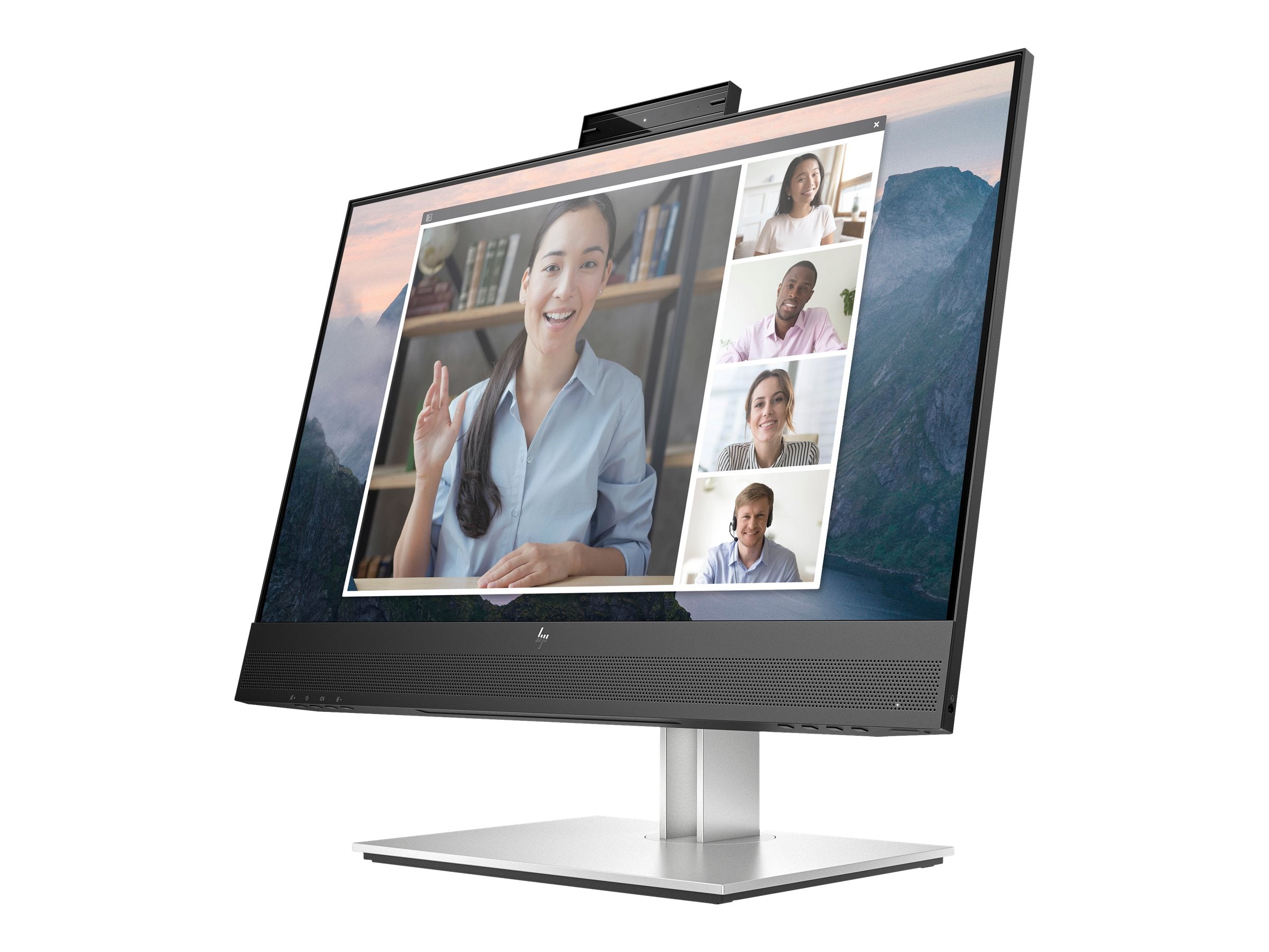 HP Écran de conférence E24mv G4 FHD avec webcam IR 5Mpx 23.8p Moniteur 24 FHD 1920x1080 HDMI VGA USB hub DisplayPort 3/3/0