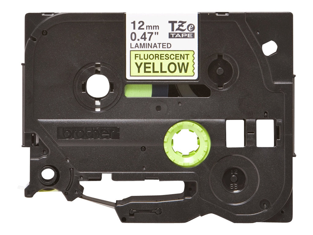 BROTHER P-TOUCH TZE-C31 noir sur neonjaune  12mm