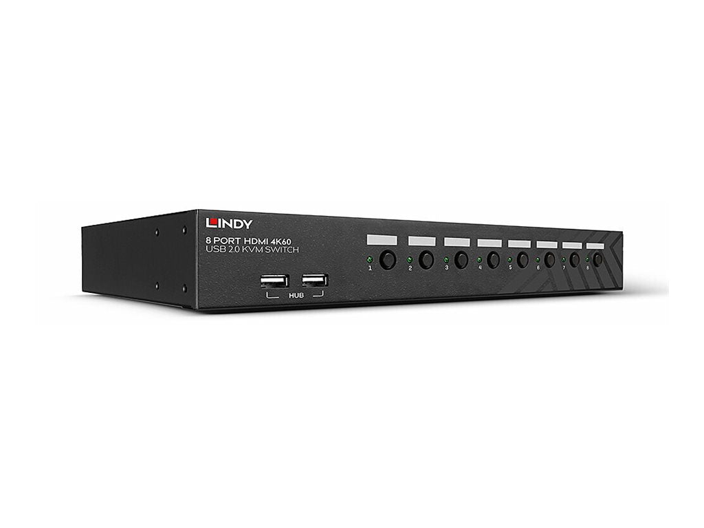 LINDY 8 Port HDMI 4K60 USB 2.0 & Audio KVM Switch