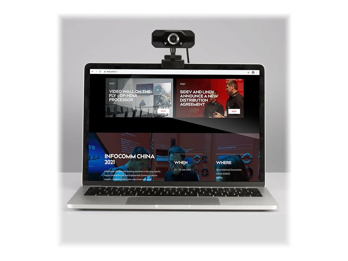 LINDY Full HD 1080p Webcam with Microphone