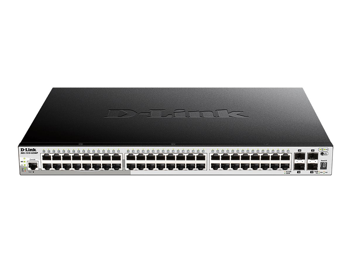 D-LINK 52-Port Smart Managed PoE+ Gigabit Stack Switch 4x 10G dlink green 3.0 48x 10/100/1000Mbit/s TP RJ-45 PoE Port 802.3at