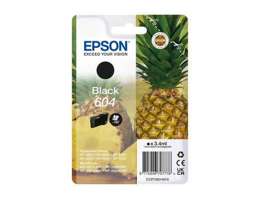 EPSON 4LB Singlepack Black 604 Ink