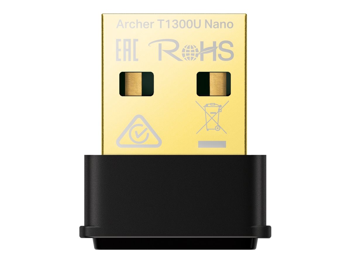 TP-LINK AC1300 Nano Dual Band Wi-Fi USB Adapter 867 Mbps at 5 GHz + 400 Mbps at 2.4 GHz USB 2.0