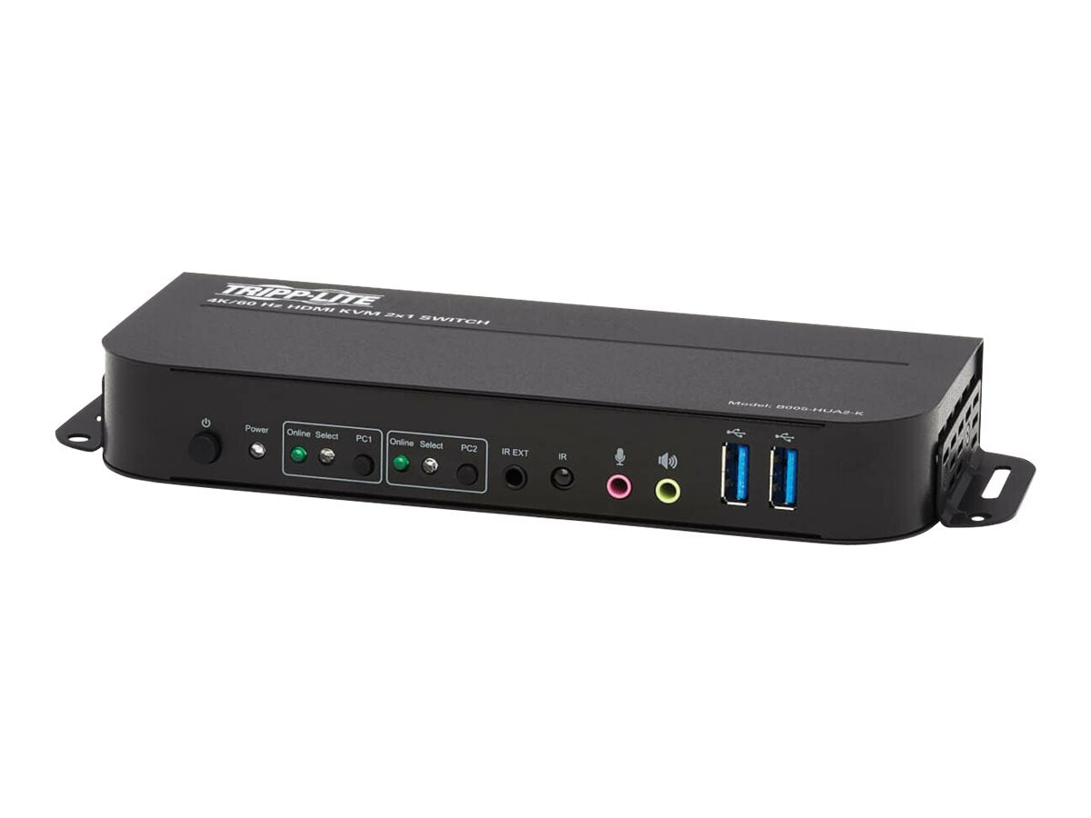 EATON TRIPPLITE HDMI KVM 2-Port 4K 60Hz 4 4 4 HDR HDCP 2.2 Support IR Remote and USB Cables KVM/audio/USB switch 2 x KVM