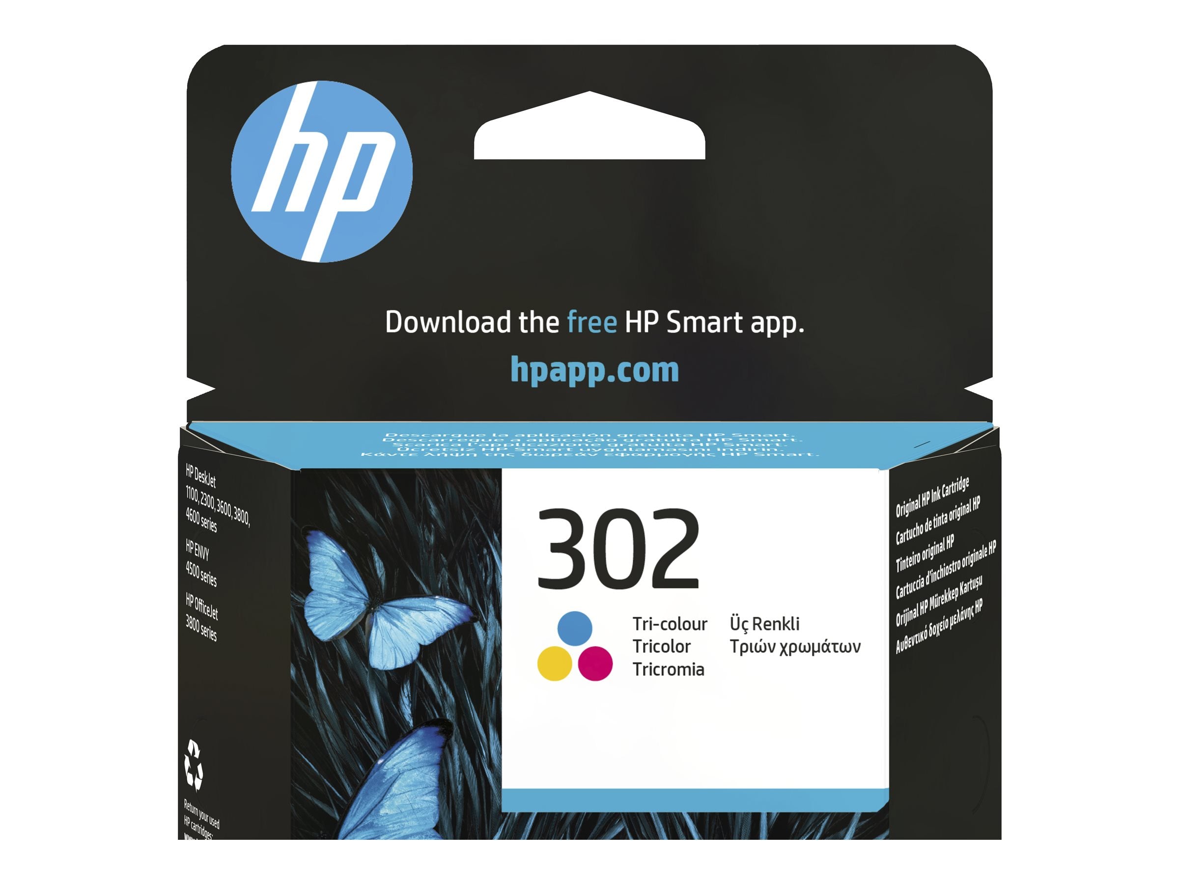 HP 302 original Ink cartridge F6U65AE UUS Tri-color WCF (P)