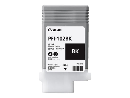CANON PFI-102BK cartouche encre teintée noir capacité standard 130ml pack de 1