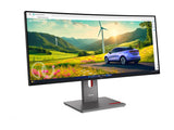 LENOVO ThinkVision P34WD-40 34p 3440x1440 IPS 120Hz USB-C docking 140W Speakers 2x3W Daisy Chain KVM/eKVM TrueSplit Smart sensor