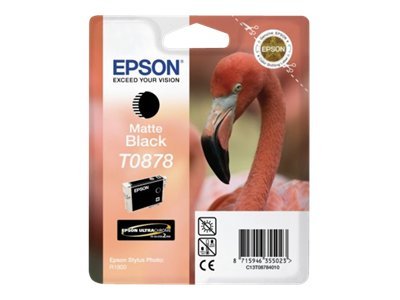 EPSON T0878 cartouche d encre noir mat capacité standard 11.4ml 1-pack blister sans alarme
