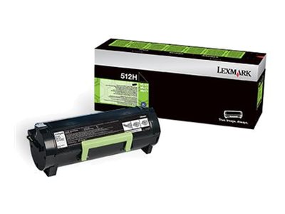 LEXMARK 512H cartouche de toner noir rendement élevé 5.000 pages pack de 1 retour program