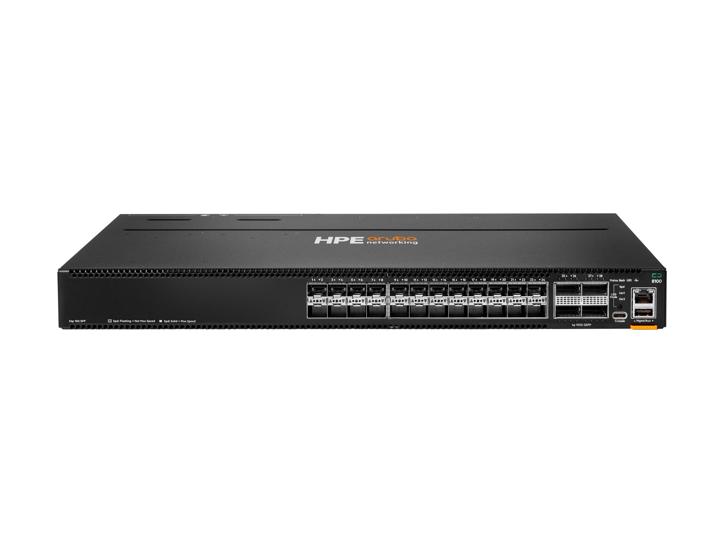 HPE Aruba Networking CX 8100 24x10G SFP+ 4x40/100G QSFP28 BF Airflow 3 Fans 2AC PSU SW Bundle EU en