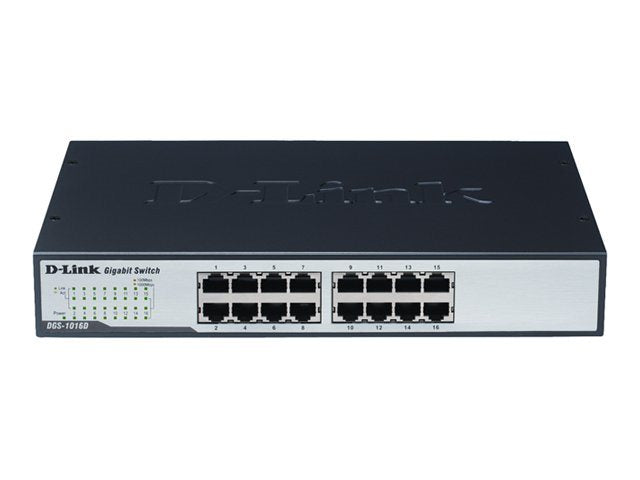 D-LINK SWITCH 16 PORTS 10/100/1000 MBPS RACKABLE - NON MANAGEABLE