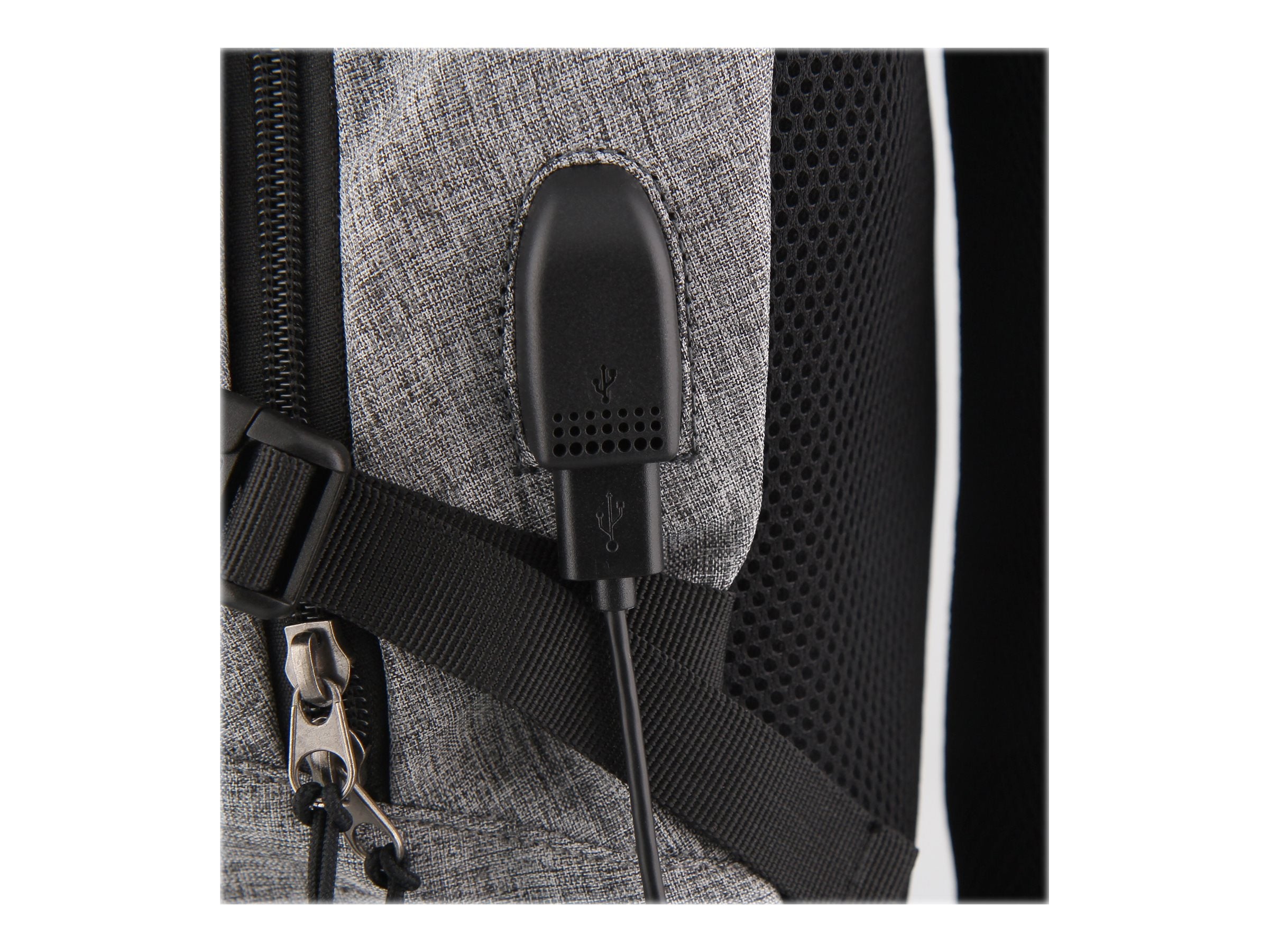 TNB WILD - Backpack with multiple pockets - mottled grey