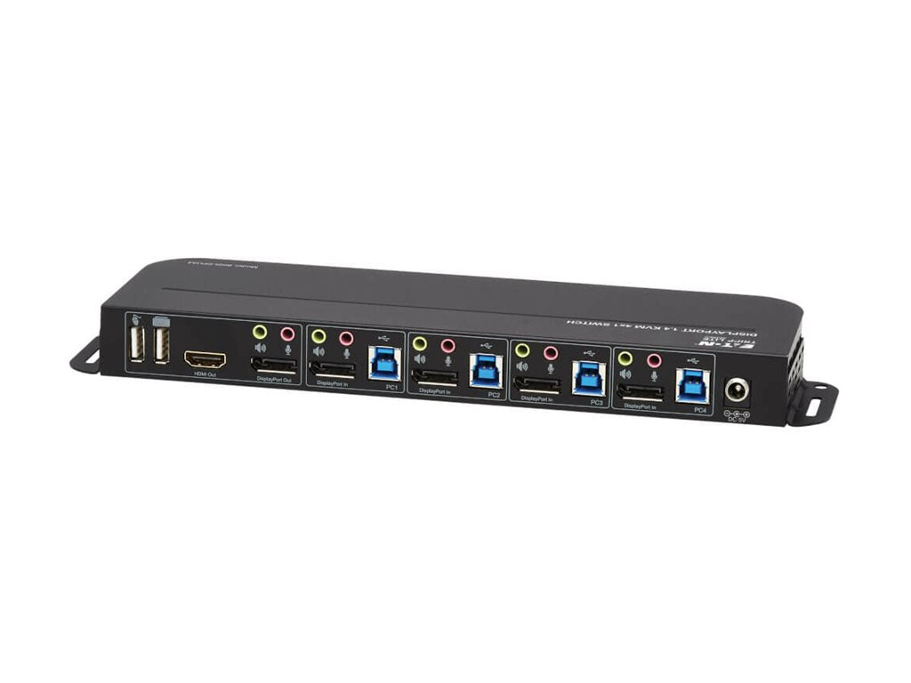 EATON TRIPPLITE Commutateur KVM 4 ports DisplayPort/USB 4K 60 Hz HDR HDCP 2.2 IR DP 1.4 partage USB