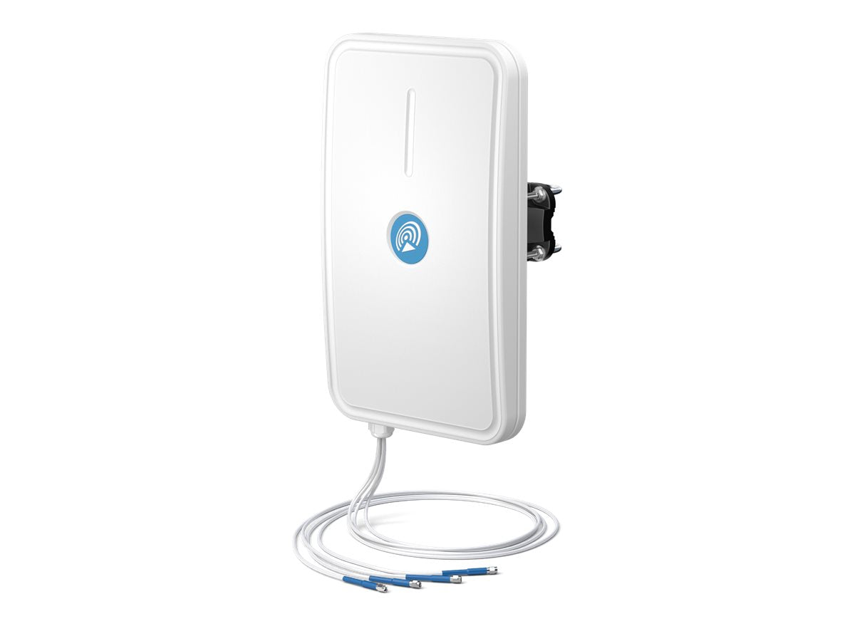 QUWIRELESS Tri-Band 2.4/5-7 GHz WiFi 6E/7 4x4 MIMO Directional Panel RP-SMA Wall/Mast Antenna