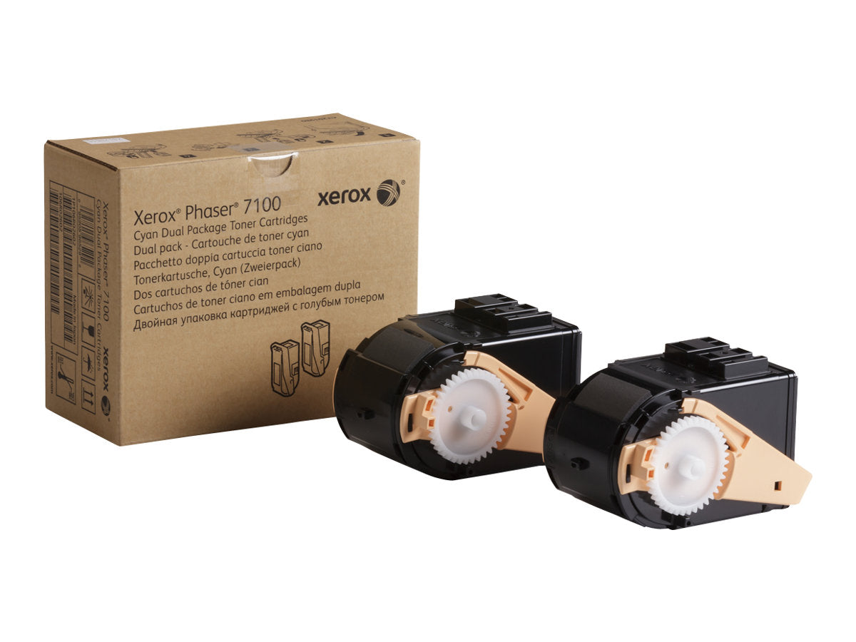 XEROX 7100 toner cyan capacité standard 2x4.500 pages pack de 2