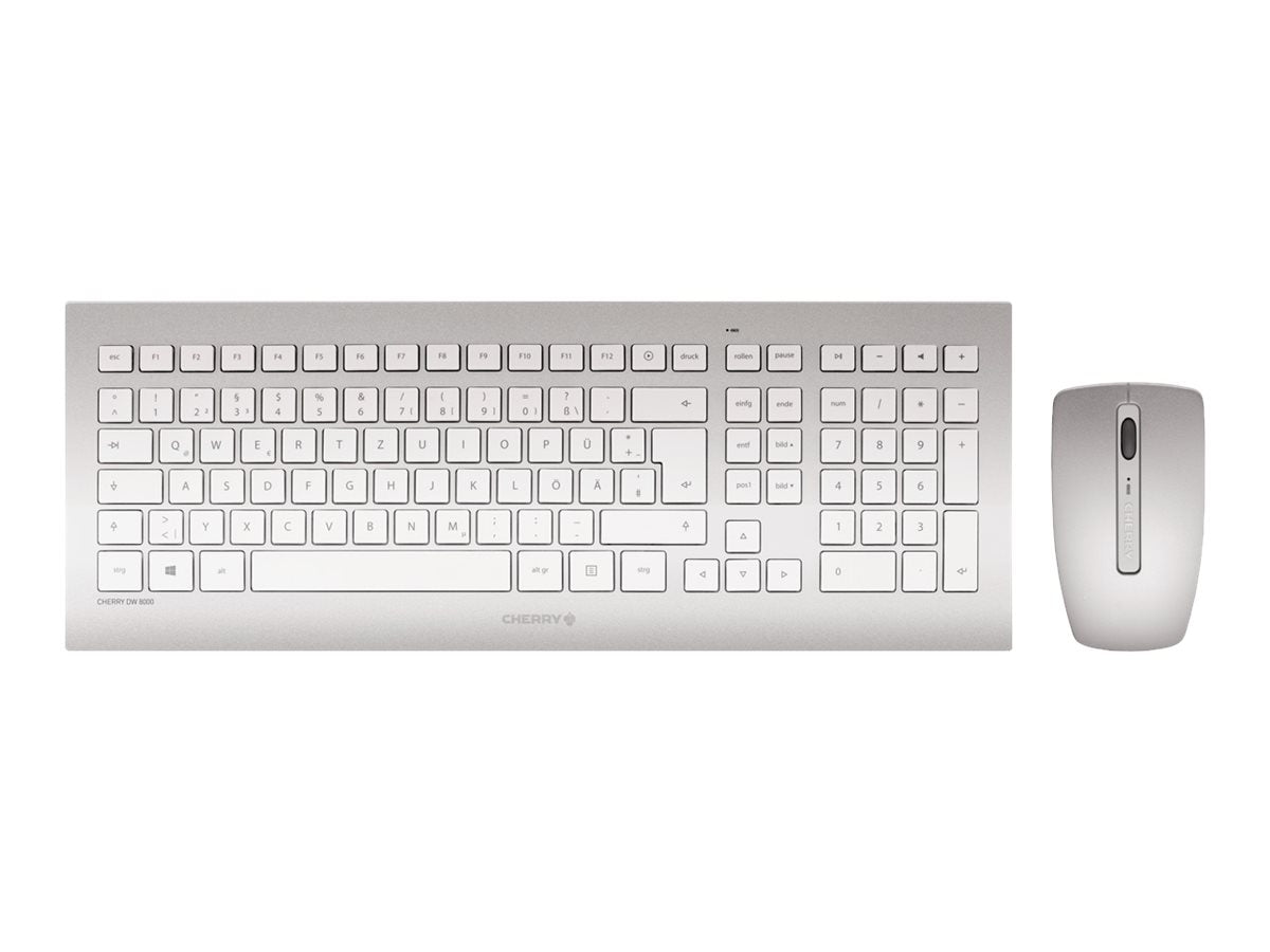 CHERRY Ensemble sans fil DW 8000 USB blanc/argent layout Belge