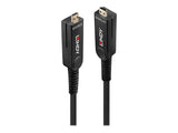 LINDY 10m Fibre Optic Hybrid Micro-HDMI 18G Cable with Detachable HDMI & DVI Connectors