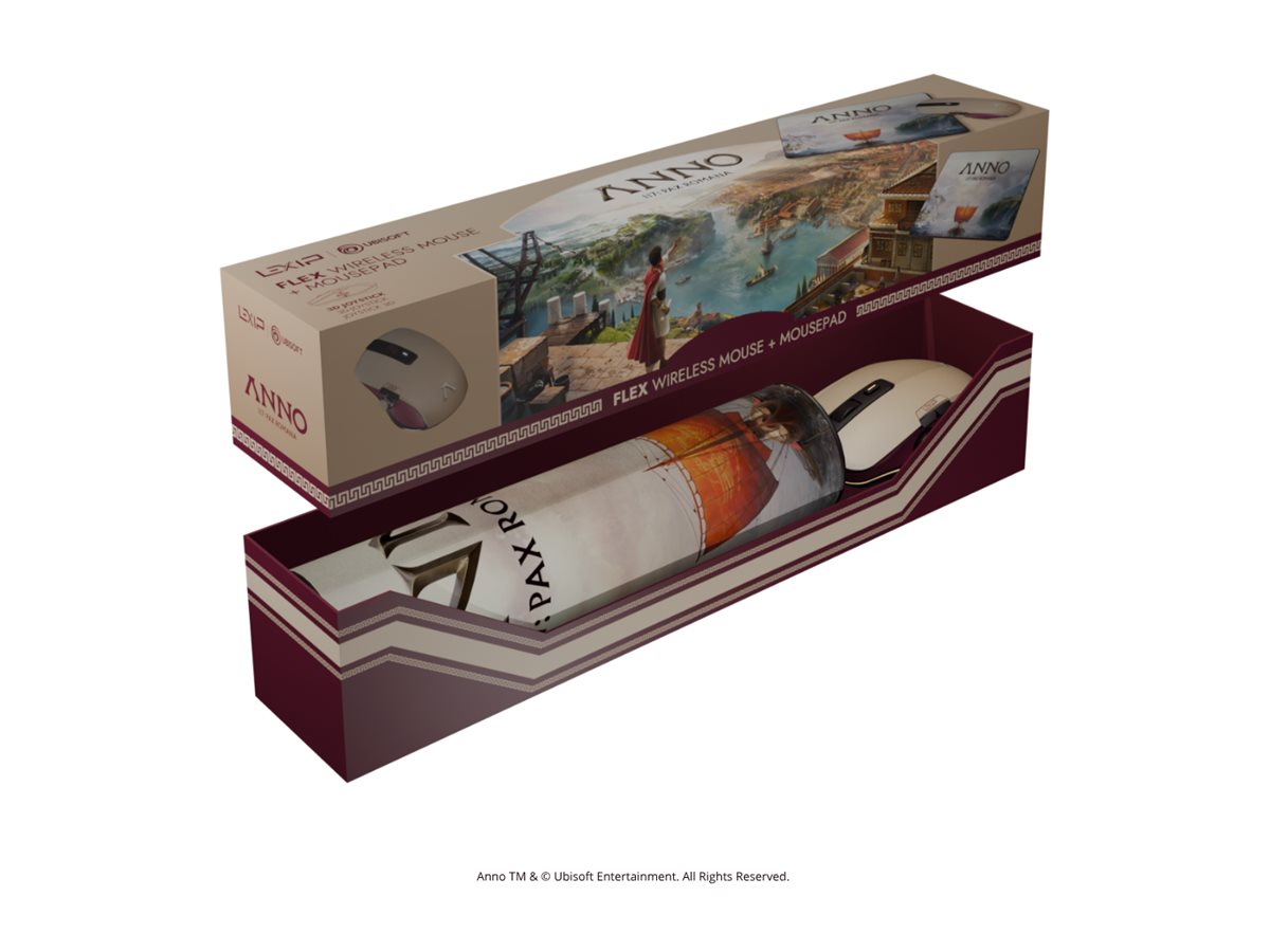 LEXIP X UBISOFT ANNO 117 Bundle Flex Pro-Air Mouse + Mousepad