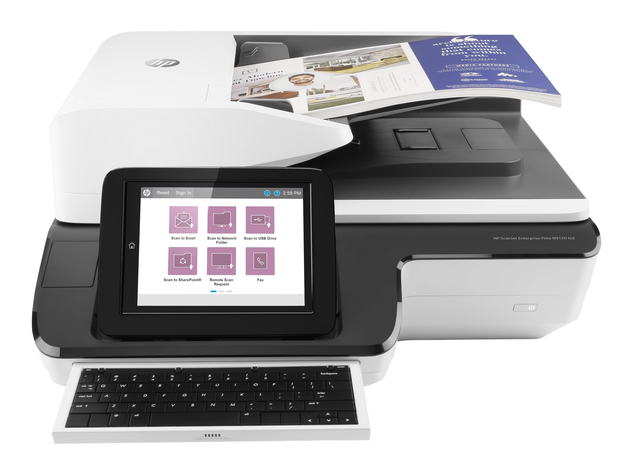 HP ScanJet Enterprise Flow N9120 fn2 Document scanner CIS Duplex 297x864mm 600dpix600dpi 120ppm ADF 200sheets 20000scans USB LAN