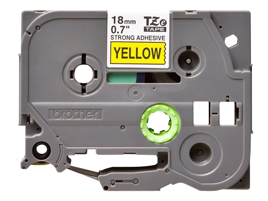 BROTHER P-TOUCH TZE-S641 noir sur jaune  18mm extra gluey