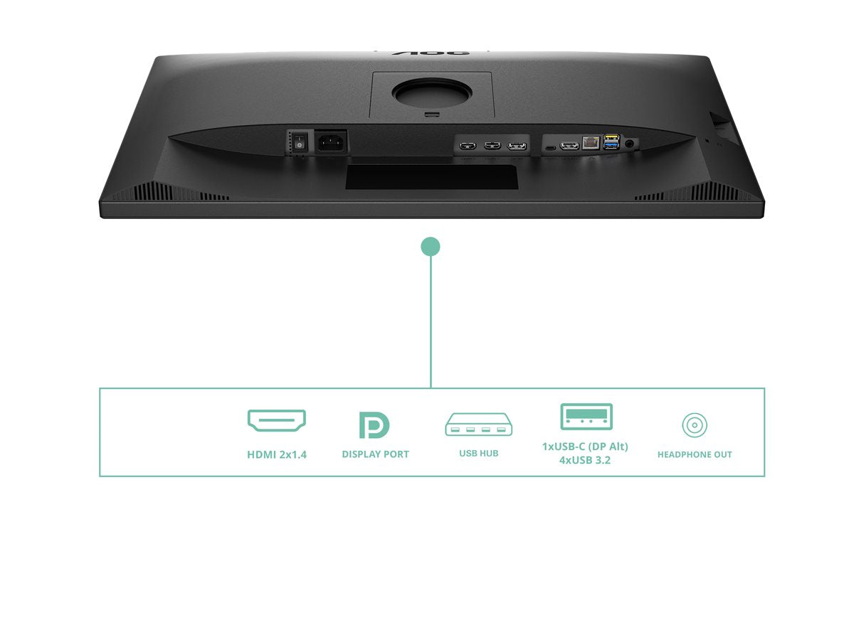 AOC Q27P3CW 27p IPS TFT 2560x1440 HDMI DP USB Black