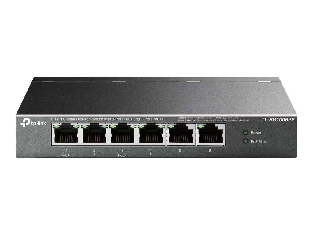 TP-LINK TL-SG1006PP Switch 6p Gigabit don 3 PoE+ et 1 PoE++