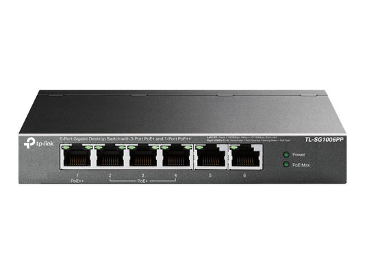 TP-LINK TL-SG1006PP Switch 6p Gigabit don 3 PoE+ et 1 PoE++